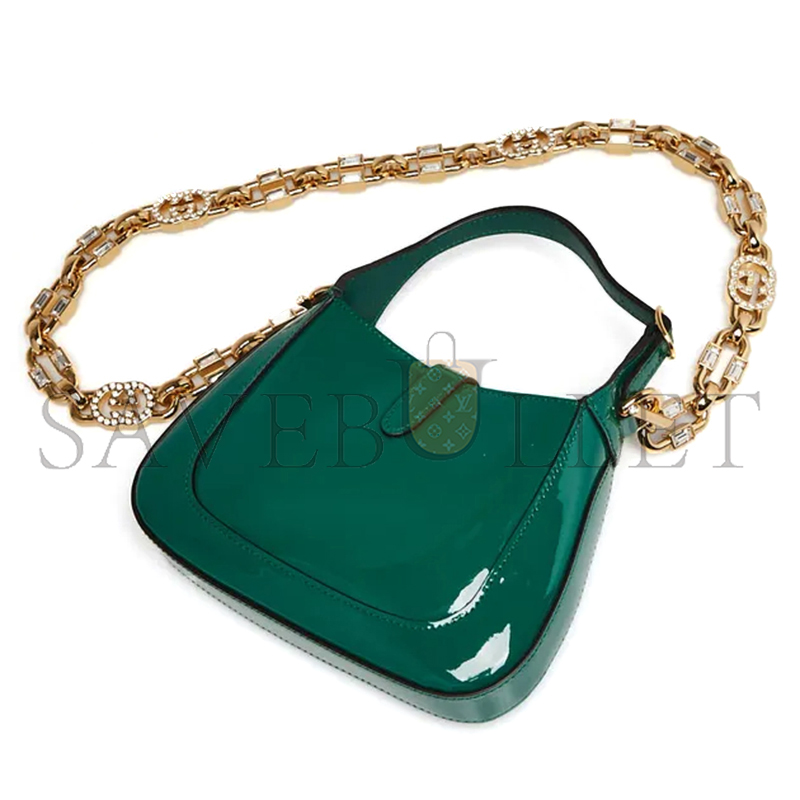 GUCCI JACKIE 1961 MINI BAG PATENT LEATHER 605524 (19*13*3cm)